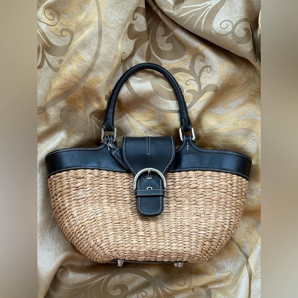 Coach Straw Satchel Bag